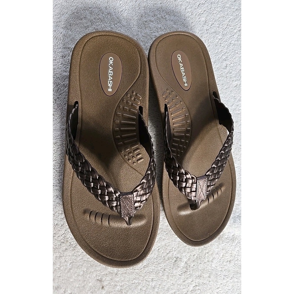 Okabashi Womans Flip Flop Size Small Copper Color‎ Shoes